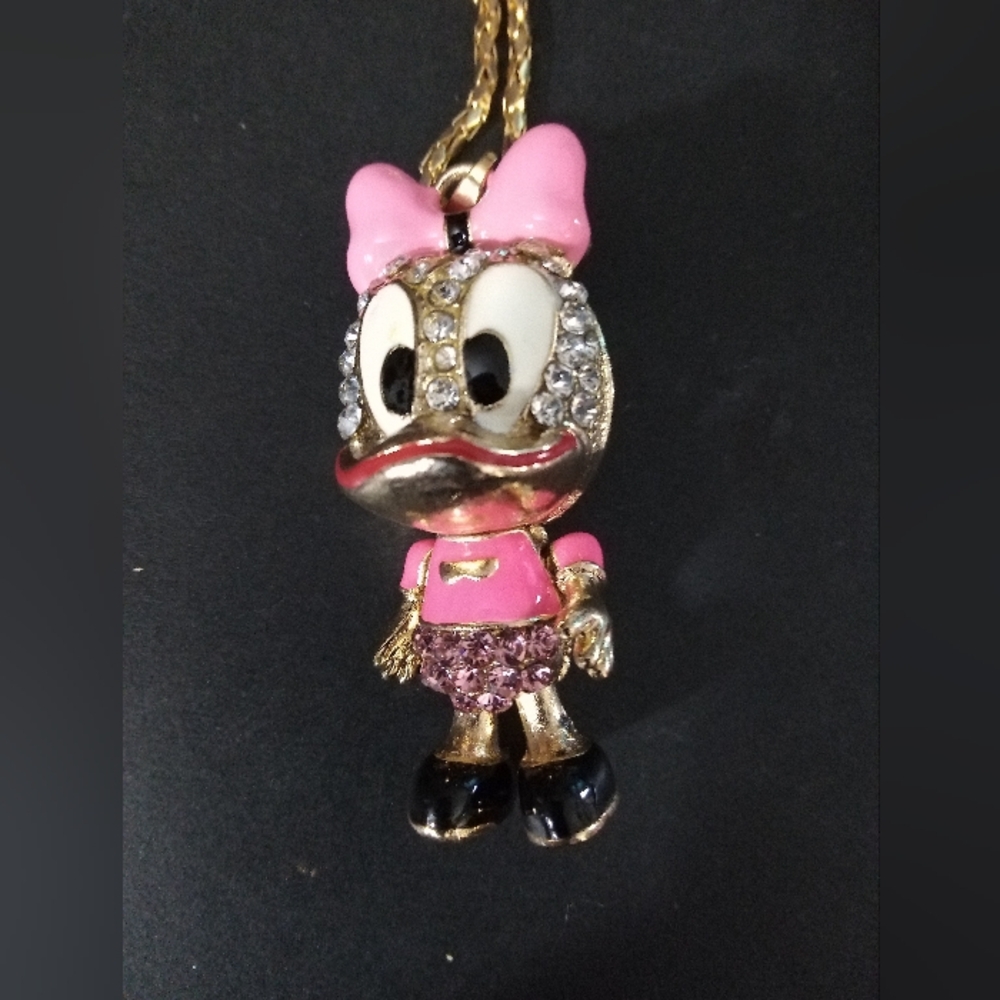Cute Articulated Daisy Duck Necklace